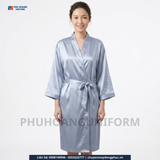  Áo Choàng Spa Màu Xám Xanh 