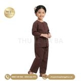  Bộ Đồ Bà Ba Trẻ Em Màu Nâu May Sẵn 