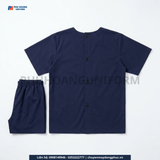  Bộ Spa Nút Sau Lưng Màu Xanh Navy 