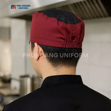  NÓN BẾP ĐỎ ĐÔ CHÓP LƯỚI CHUN SAU 