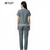  Bộ Đồ Spa Cổ Tim Màu Xám Xanh 