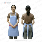  Tạp Dề Yếm Xanh Pastel Phối Đỏ 