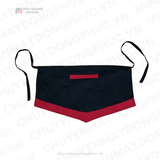  TẠP DỀ LINE V ĐEN PHỐI ĐỎ CỘT NGANG 