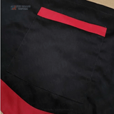  TẠP DỀ LINE V ĐEN PHỐI ĐỎ CỘT NGANG 