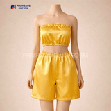  Bộ Quần Áo Quây Spa Cho Khách Màu Vàng Đậm 