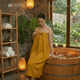  VÁY QUÂY SPA DÀNH CHO KHÁCH MÀU NÂU MAY SẴN 015 