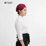  NÓN PHỤC VỤ MÀU ĐỎ ĐÔ MAY SẴN 005 