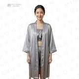  ÁO CHOÀNG SPA PHI LỤA XÁM 