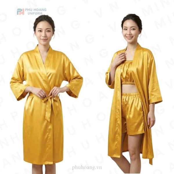 ÁO CHOÀNG SPA PHI LỤA VÀNG