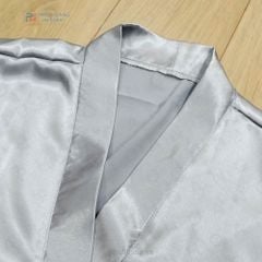 ÁO CHOÀNG SPA PHI LỤA XÁM