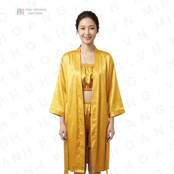 ÁO CHOÀNG SPA PHI LỤA VÀNG