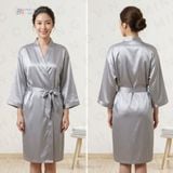  ÁO CHOÀNG SPA PHI LỤA XÁM 