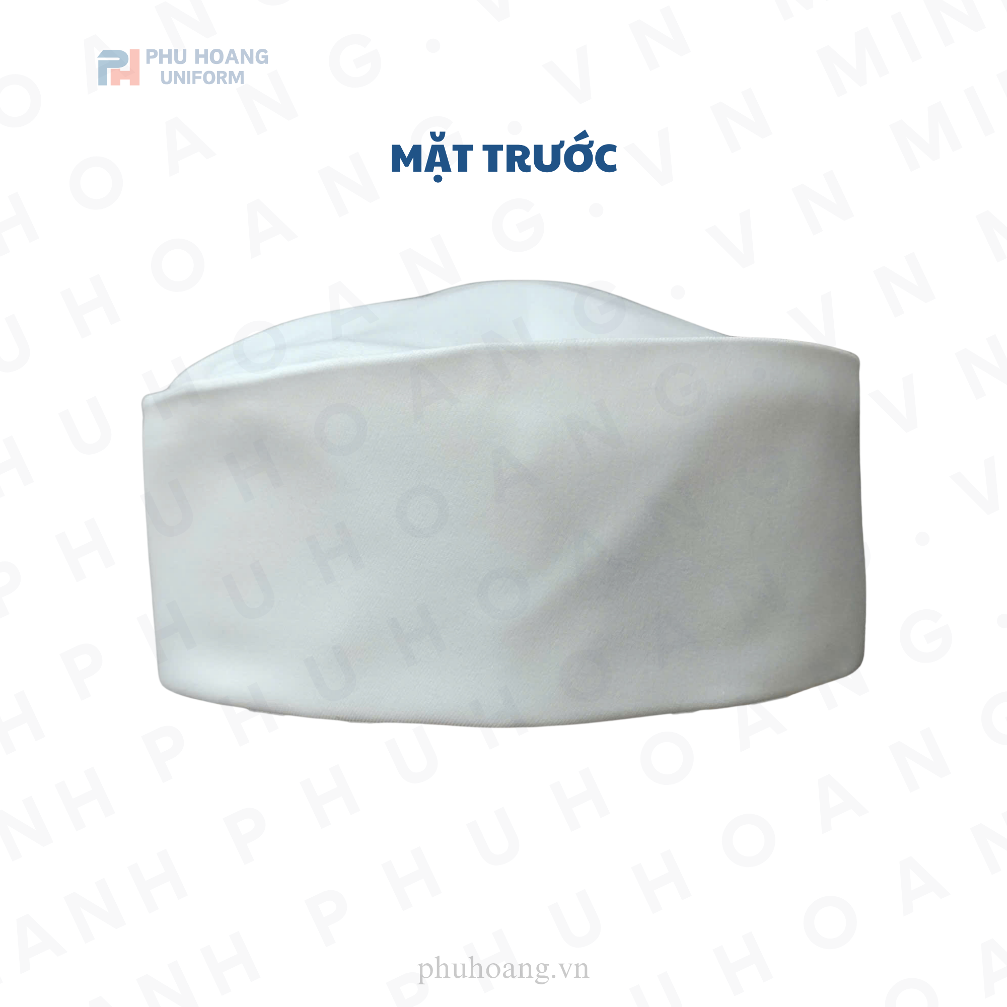  NÓN BẾP NHẬT CHÓP VẢI GẤP TRẮNG TINH 