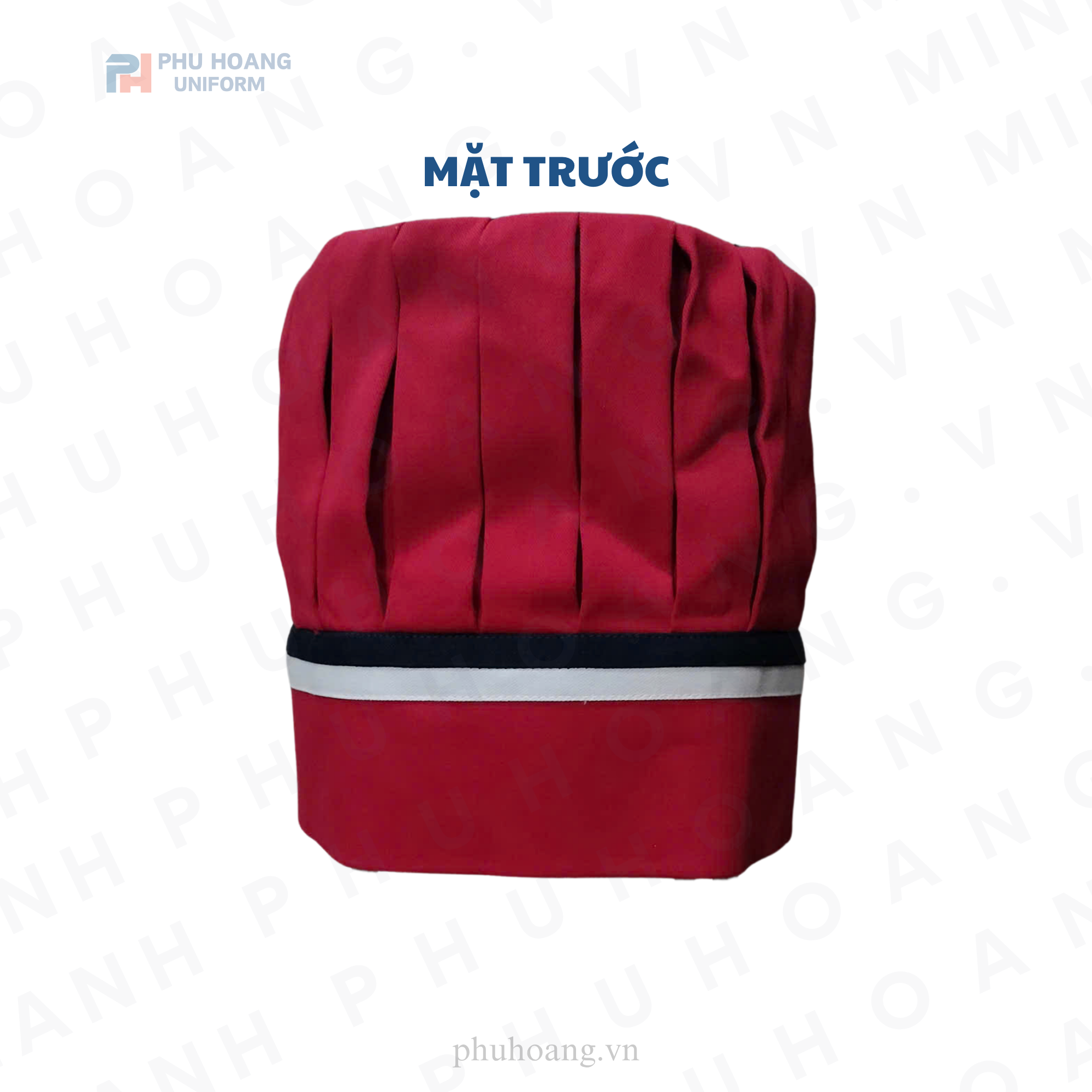  NÓN BẾP TRƯỞNG MÀU ĐỎ ĐÔ 