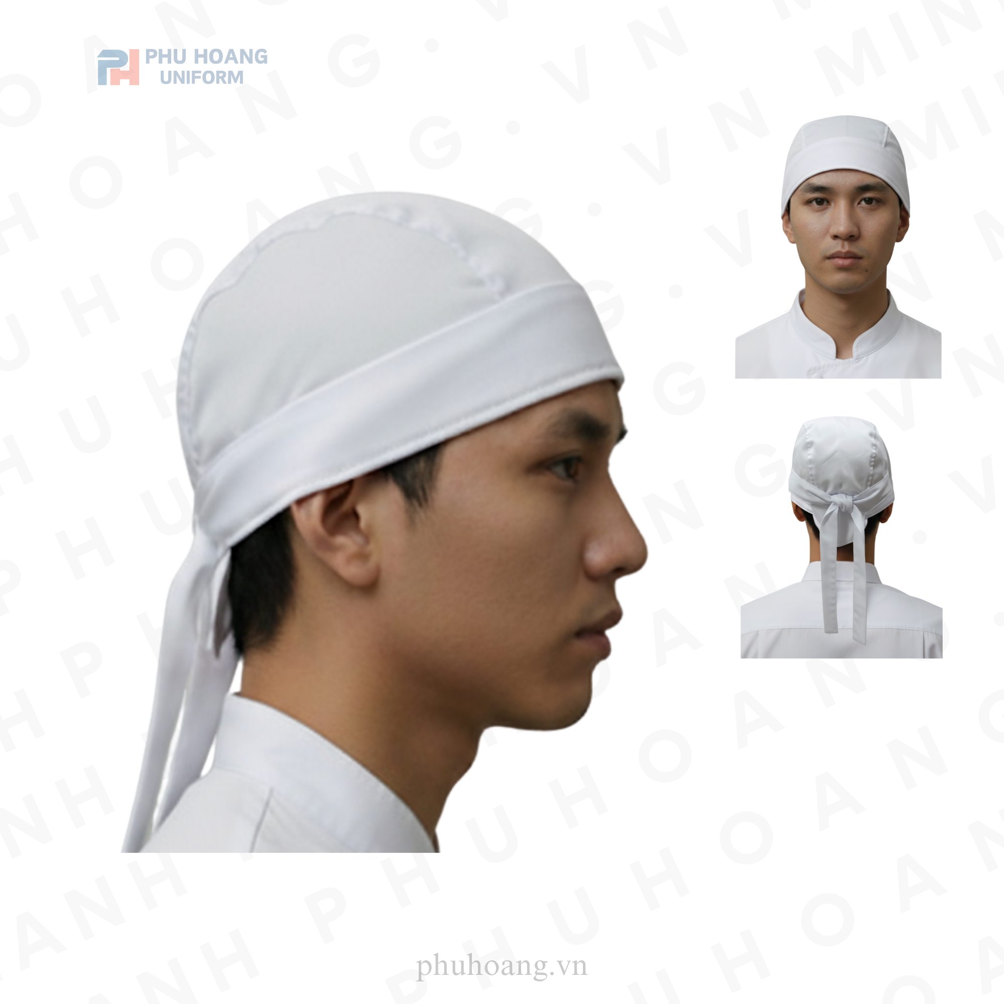  NÓN BẾP TRẮNG CỘT SAU 