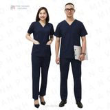  Bộ Scrubs Cổ Tim Nam Xanh Đen 
