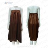  VÁY QUÂY SPA CHO KHÁCH MÀU NÂU ĐẬM MAY SẴN 024 