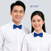 nơ bướm đeo cổ xanh dương phối đen