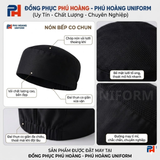  NÓN BẾP CHÓP LƯỚI ĐEN CHUN SAU CAO CẤP 