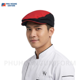  NÓN PHỤC VỤ ĐEN VIỀN ĐỎ 