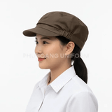  NÓN PHỤC VỤ KIỂU MÀU NÂU MAY SẴN 006 