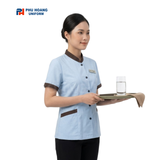  ÁO TẠP VỤ XANH NHẠT PHỐI VIỀN 