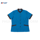  ÁO TẠP VỤ XANH ĐẬM PHỐI VIỀN 