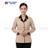  ÁO TẠP VỤ TAY DÀI BE PHỐI NÂU 