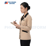 ÁO TẠP VỤ TAY DÀI BE PHỐI NÂU 