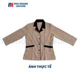  ÁO TẠP VỤ TAY DÀI BE PHỐI NÂU 