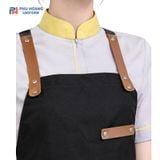  Tạp Dề Dây Chéo Phối Da Thật 