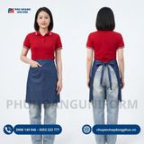  Tạp Dề Ngắn 1 Túi Nghiêng Vải Denim 