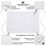  TẠP DỀ CỘT NGANG 40CM 2 TÚI - TRẮNG 