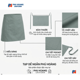  TẠP DỀ NGẮN 40CM - XÁM XANH 