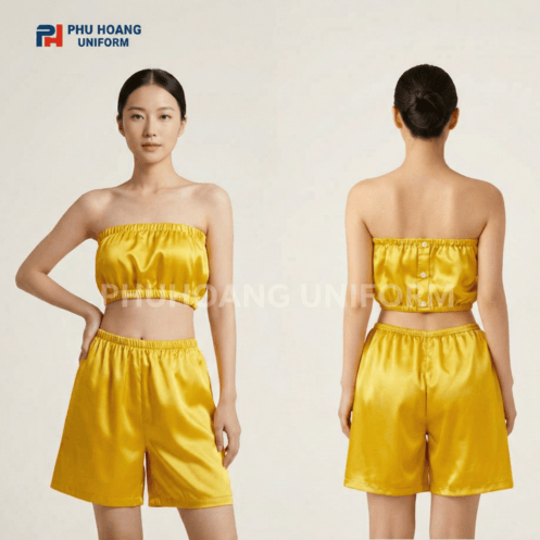 ÁO CHOÀNG SPA PHI LỤA VÀNG