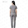  BỘ SCRUBS CỔ TIM MÀU XÁM 