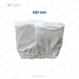  NÓN VẢI TRẮNG CHUN SAU DÁNG CAO 