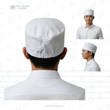  NÓN VẢI TRẮNG CHUN SAU DÁNG CAO 