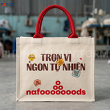  Túi Vải Bố Quai Tròn To – In Logo Sản Phẩm Theo Yêu Cầu 