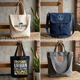  Túi Vải Canvas Tote Quai Đơn – In/Thêu Logo Theo Yêu Cầu 