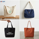  Túi Vải Canvas Tote Quai Đơn – In/Thêu Logo Theo Yêu Cầu 