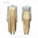  VÁY QUÂY SPA DÀNH CHO KHÁCH MÀU VÀNG NHẠT MAY SẴN 029 