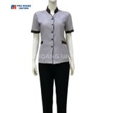  ÁO TẠP VỤ XÁM VIỀN NÂU 