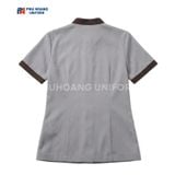  ÁO TẠP VỤ XÁM VIỀN NÂU 