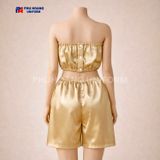  Bộ Quần Áo Quây Spa Cho Khách Màu Vàng Kim 
