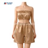  Bộ Quần Áo Quây Spa Cho Khách Màu Vàng Đồng 