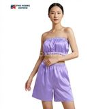  Bộ Quần Áo Quây Spa Cho Khách Màu Tím Đậm 