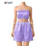  Bộ Quần Áo Quây Spa Cho Khách Màu Tím Đậm 