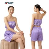  Bộ Quần Áo Quây Spa Cho Khách Màu Tím Đậm 
