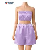  Bộ Quần Áo Quây Spa Cho Khách Tím Khoai Môn 